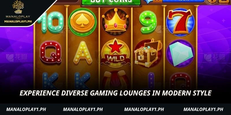 Experience diverse gaming lounges in modern style